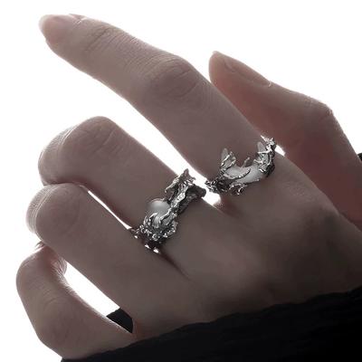ACC Fashion New Niche Cold Wind Light Luxury Sun Moon Stars Ring Couple Pair Ring High Sense Trend Ring