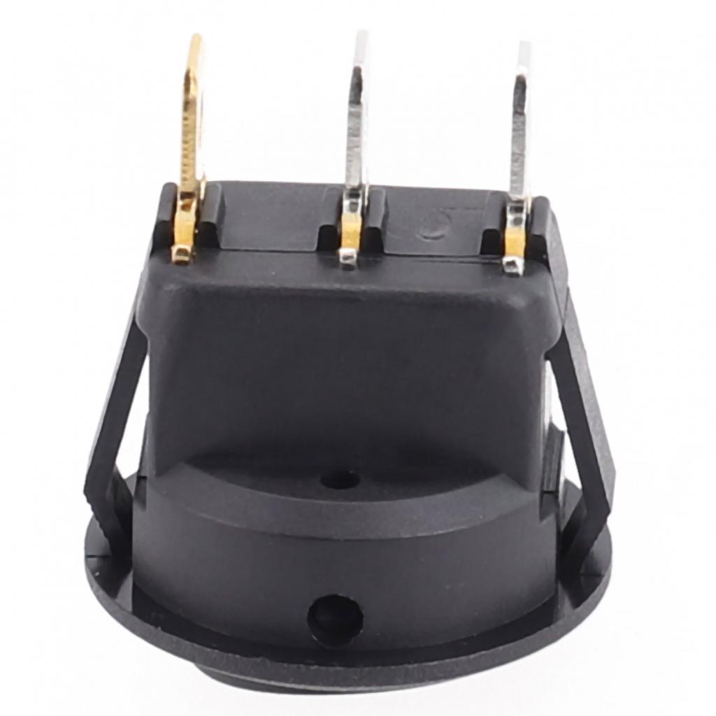 Plastic + Metal Switch Round 20Amp Car 3 Pin Rocker