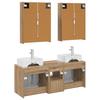 Bathroom Cabinet Set 5 pcs Artisan Oak Wood Based Material