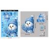 1/2 Sheets Cartoon Snowman Snowflake Santa Claus Christmas Window Wall Sticker Self-Adhesive Decor New Year Windows Stickers