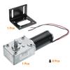 uxcell DC 12V High Torque Turbine Worm Gear 8mm 12 RPM with for Electric Fireplaces Motor, Shaft, Wire,