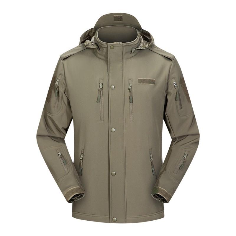 Soft-shell Assault Suit Sharkskin Multi-pocket Outdoor Military Fan Wind-proof Rain-proof Camouflage Jacket