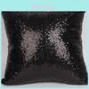 Chameleon Fabric Sequin Pillowcase With Solid Color For Living Room Decor