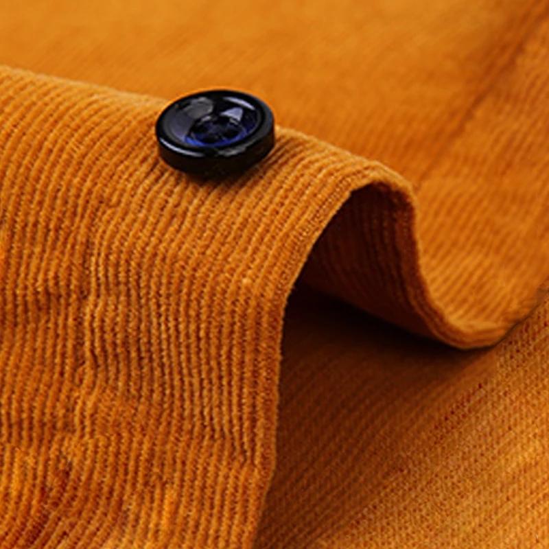7XL 6XL Camisa de Pana para Hombre Manga Larga 100% Algodón Casual Corte Regular Suave Cómoda Bolsillo Camisas de Vestir Formal Ropa de Hombre