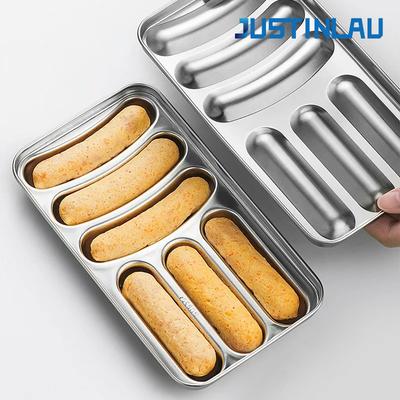  Stainless Steel Sausage Mold with Lid Ham Steamable Pastry Complementary Food Hot Dog Roast Sausage Making Grinder