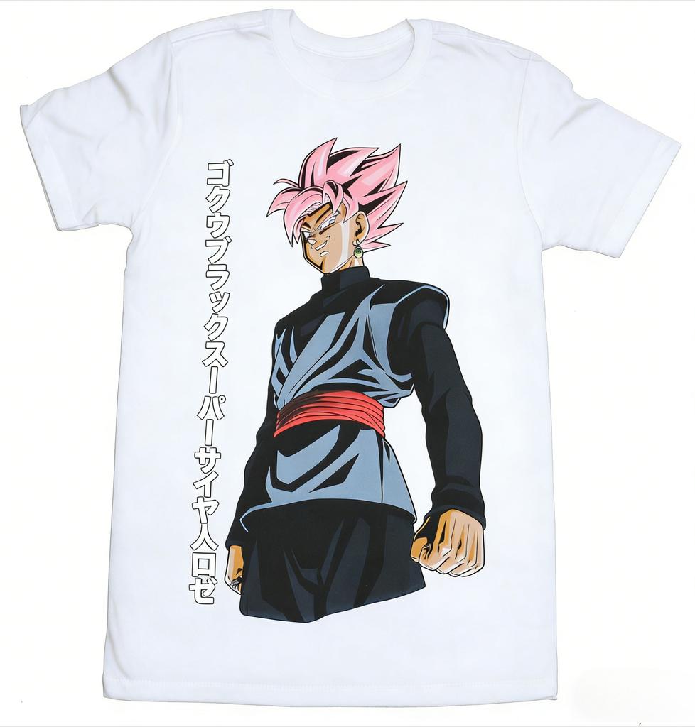 Dragon Ball Super TShirt Men Goku Black Super Saiyan Rosé Anime Graphic Short Sleeve Oversized Streetwear Loose Fit Anime Tee