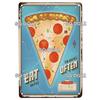 Vintage Metal Tin Sign Pizza Party Wall Decor Retro Kitchen Cafe Bar Home Plaque