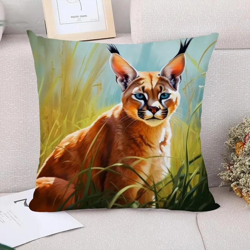 Caracal Poduszki na sofę Poszewka dekoracyjna x Poszewki na poduszki Poduszki dekoracyjne Wystrój domu Poszewka na poduszkę Krótki plusz