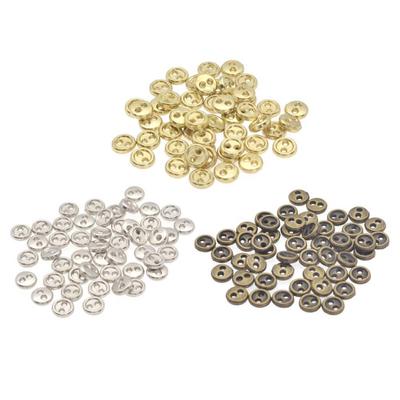 50pcs 2-Holes Handmade Metal Fabric Accessories Round Buttons  Button Apparel Sewing Sewing Buttons