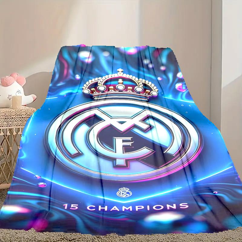 1pc Comfortable Home Print Throw Blanket, Manchester United Manchester City Blanket For Bed and Sofa Use, Special Present For Family