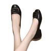 Spring and Autumn New Rubber Soft Sole Soft Leather Women's Shoes Flat Sole Mom Loafers G Metal Buckle Small Leather Shoes Work Foreign Trade