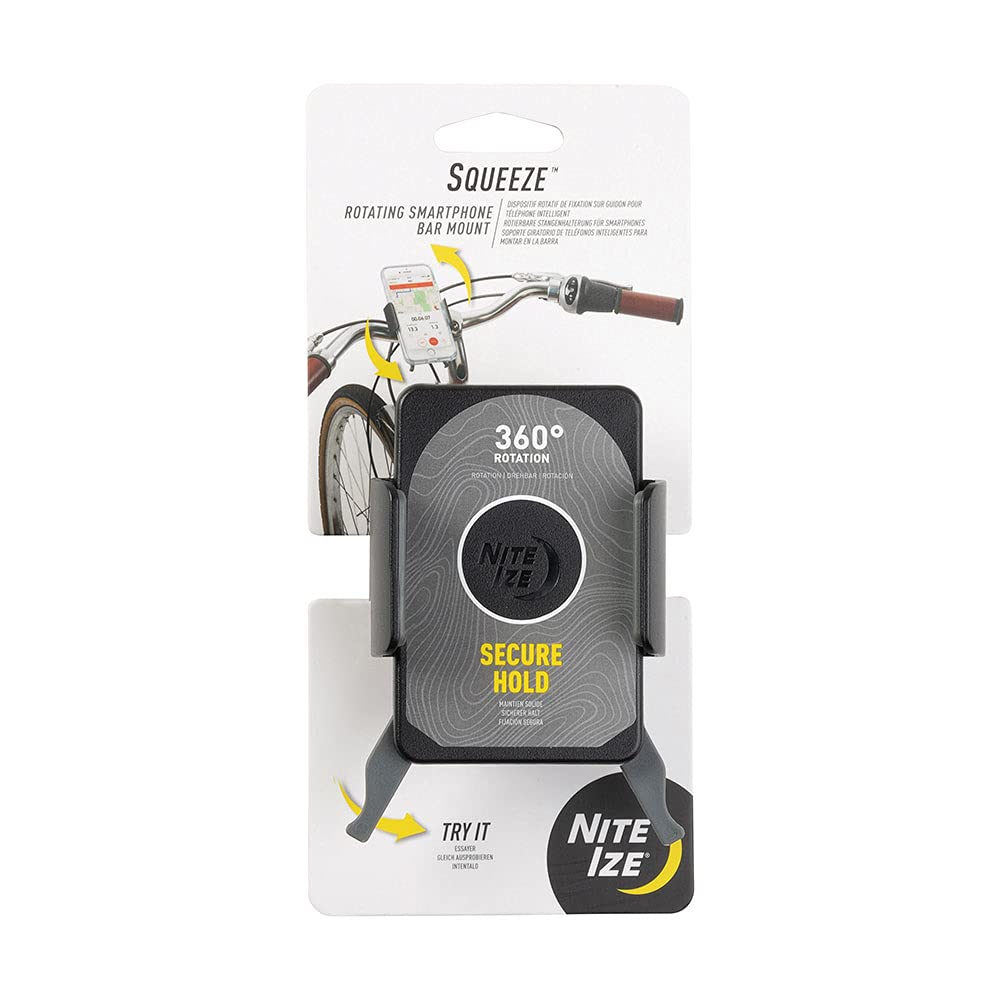 NITEIZE Squeeze Smartphone Bar Small Mount, Black, чёрный