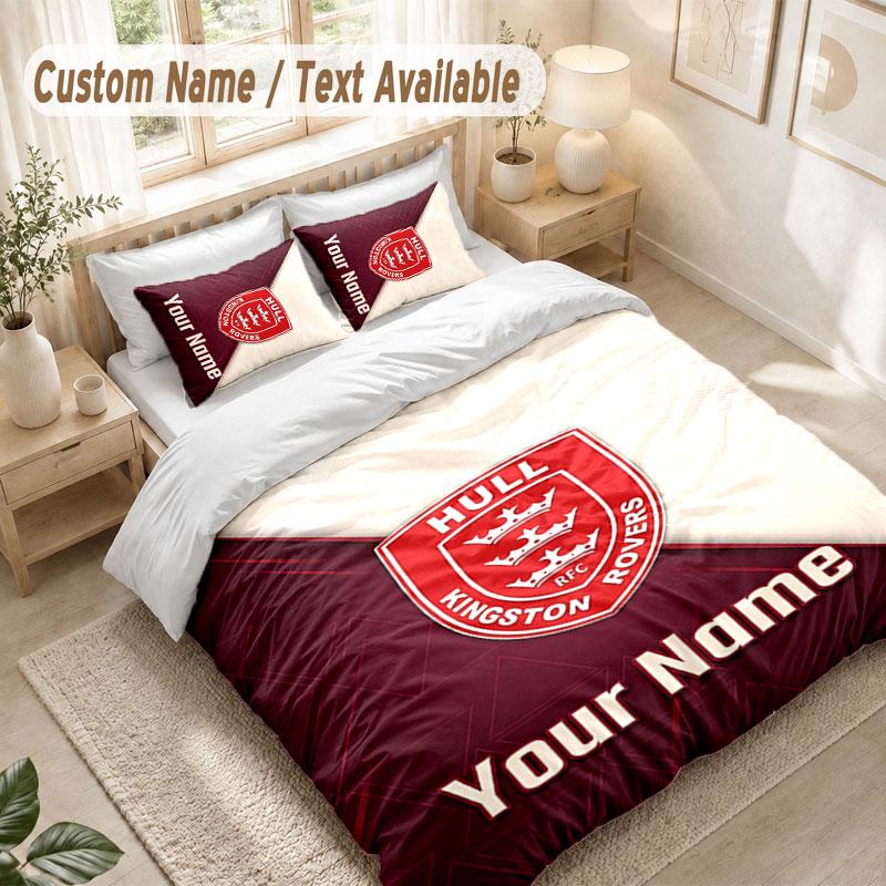 Custom Name Bedding Set 3 PiecesHull KR Print Duvet Cover + 2 Pillowcases Soft Bed Decor