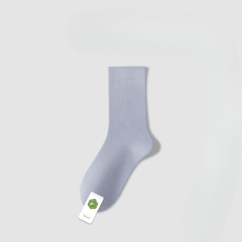 Female Spring and Autumn Pure Cotton Deodorant Boneless Moon Son Tube Stack Socks