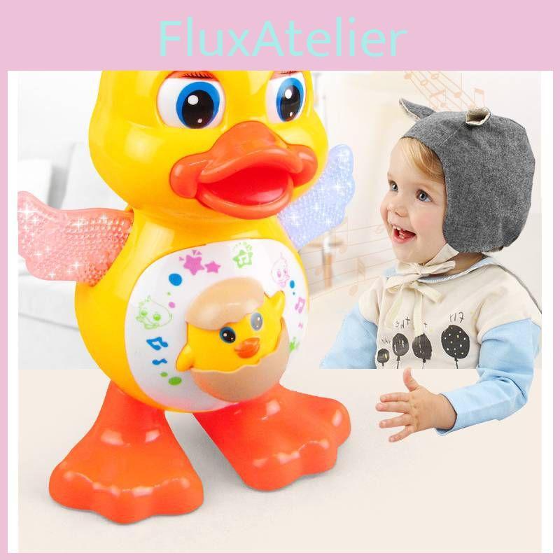 Singing Dancing Cartoon Duckling Electric Light Music Kids Toys Christmas Gifts