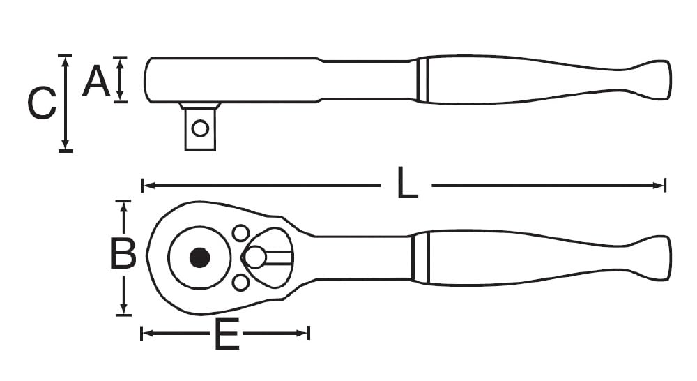 SIGNET Drive Stubby Ratchet Handle 12530 3/8 (42T)