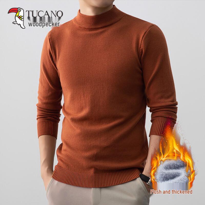 

TUCANO Men s Fleece-Lined Mock Neck Thermal Sweater 3XL