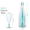 Set di Calici da Vino in Plastica con Bottiglia Contenitore Flûte da Champagne Portatili per Picnic Campeggio Mimosa Bar