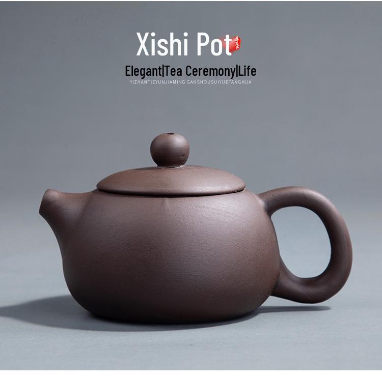 Portable Purple Clay Gongfu Tea Set: One Pot & Four Cups Business Gift