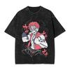 Anime Demon Slayer Hashibira Inosuke Graphic T Shirt Men Women Cotton Tshirts Vintage Washed Tee Harajuku Male Casual T-shirts