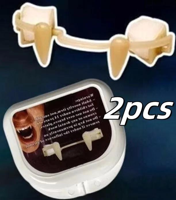 Vampire Fake Teeth Retractable Dentures Props Arty Costume DIY Cosplay Fake Teeth Trick Props Decor Halloween Masquerade Supplie