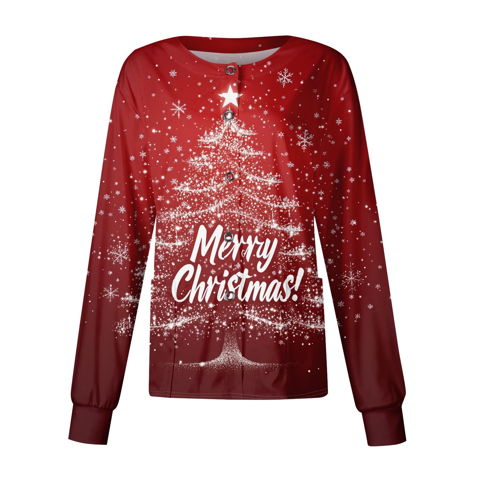 

Женская футболка с цветочным принтом, рукавом три четверти, рождественским принтом, воротником на пуговицах, верхняя часть, нижняя часть рубашки M винный