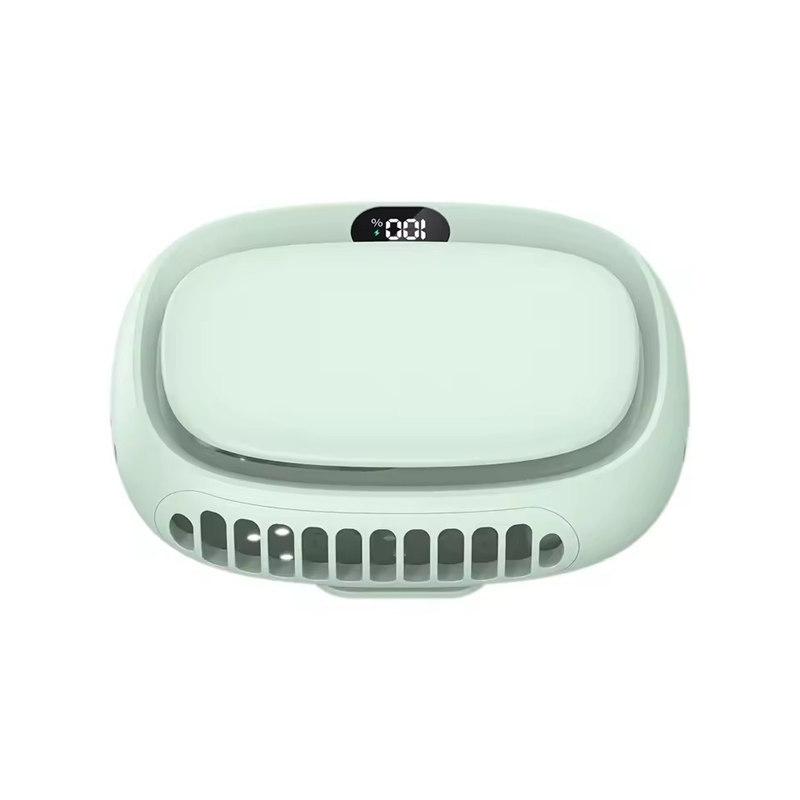 2025 Mini Handheld Fan 2000mAh USB Rechargeable Neck Hanging Fan, 5 Speeds with Display Screen, Portable Cooling Fan for Home, Office, and Outdoor Use