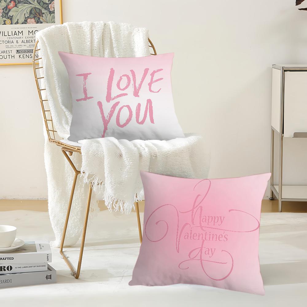Happy Valentines Day Pillow Case Suitable For Bedrooms Living Rooms Cars Home Decoration