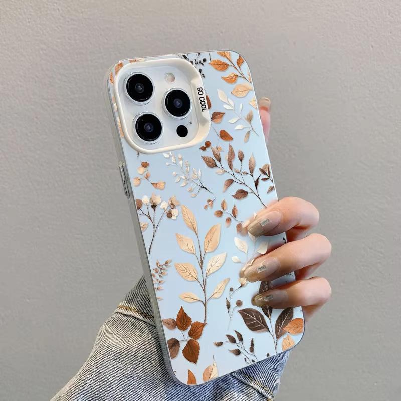 

Autumn Leaves Pattern Phone Case For iPhone 17 Pro Max 16 15 Pro 14 13 Mini 12 11 XR XS 17Air Plus Hard Matte Cover iPhone XS Max
