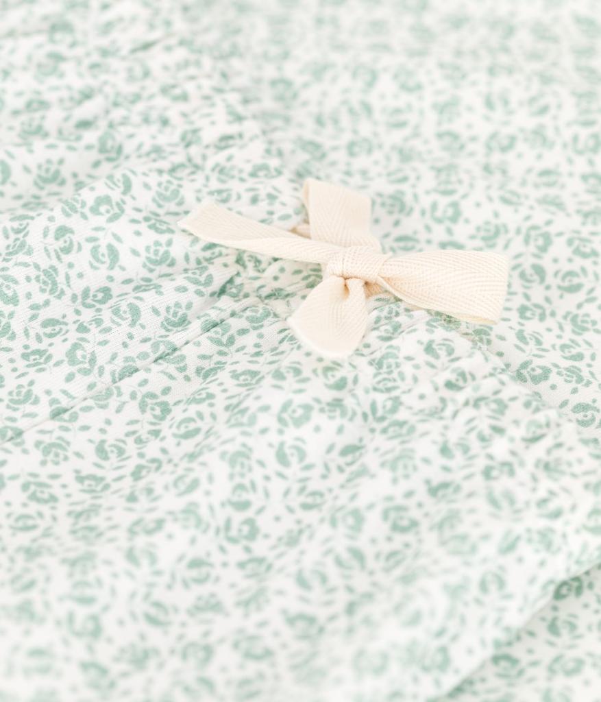 Petit Bateau Short Sleeve Pajamas A0D83 Green XS Off-White/Light