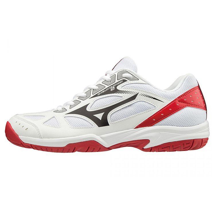 Mizuno Cyclone Speed 2 Volleyball Shoes Unisex White Red  V1GA198008 40