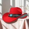 High-quality Woolen Jazz Hat, New Luxury European and American Style Knight Riding Western Cowboy Hat, Trendy for Both Men and Women