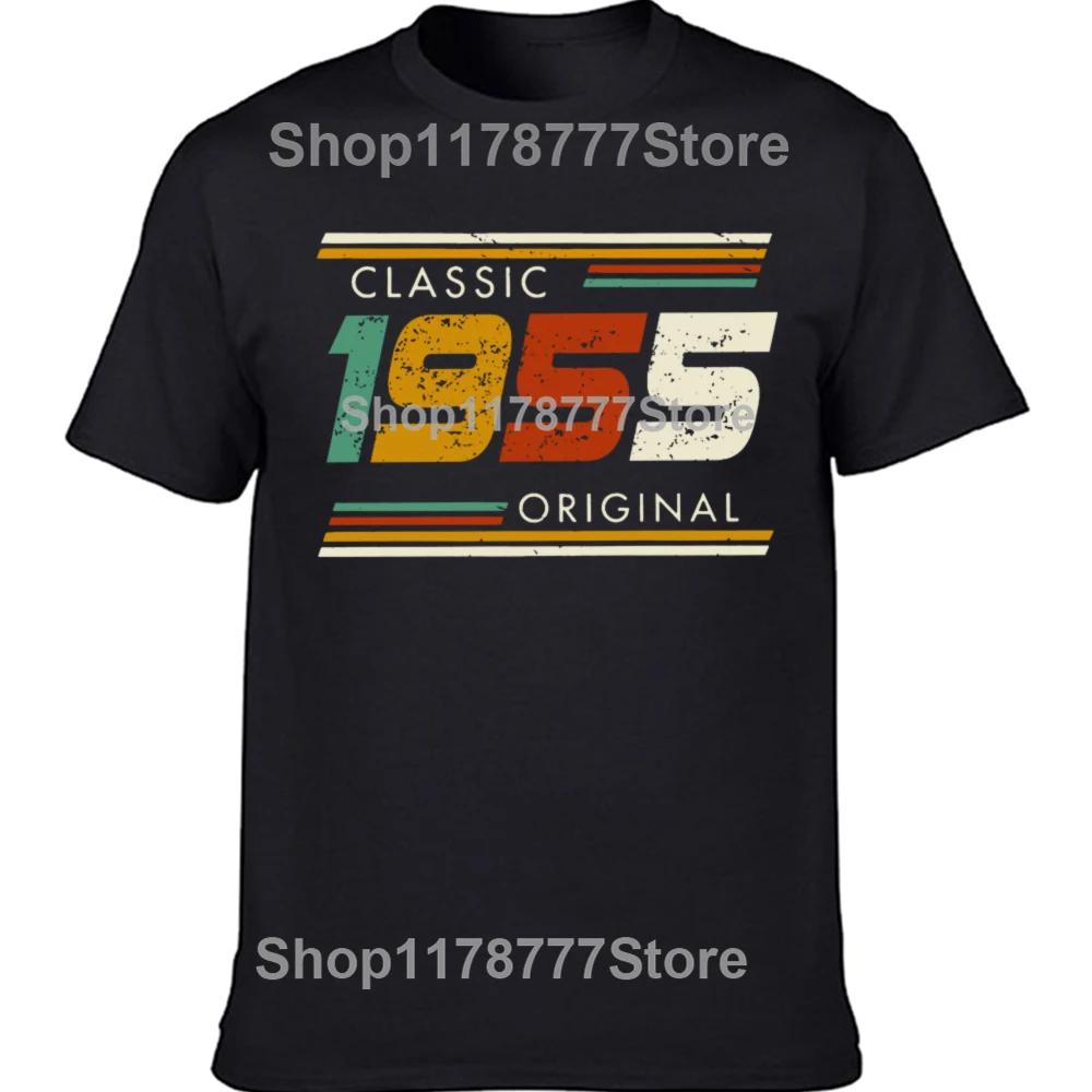 New Men Made in 1955 70th Birthday 70 Years Old T Shirt Oversize Printed Casual Tee Shirt Short Sleeve Vintage Couples T-Shirt