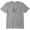 Viața e bună. Tricou pentru bărbați Jake Grill cu mânecă scurtă, gri melanj