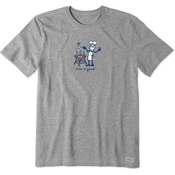 

Life is Good. Men s Jake Grill Short Sleeve Crusher Tee, Heather Gray S
