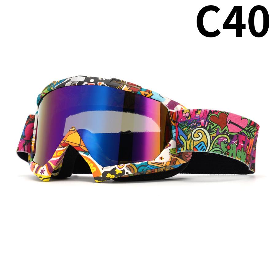 Motorcycle Goggles Water Transfer Off-road Outdoor Riding Sports Glasses Ski Goggles Windproof Glasses