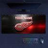 Custom Name,Detroit Red Wings Mouse Pad, Large Gaming Desk Mat, Non-slip XXL Mousepad for Laptop & Tablet, Mini PC Playmat with Stitched Edges