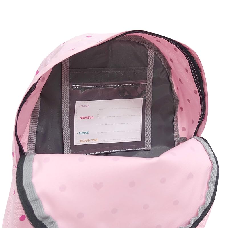 [Outdoor Products] Cheerful Backpack, All-over Print, B5 Size, Large Capacity, Perfect for Excursions, Kids, 16. Dots and Hearts