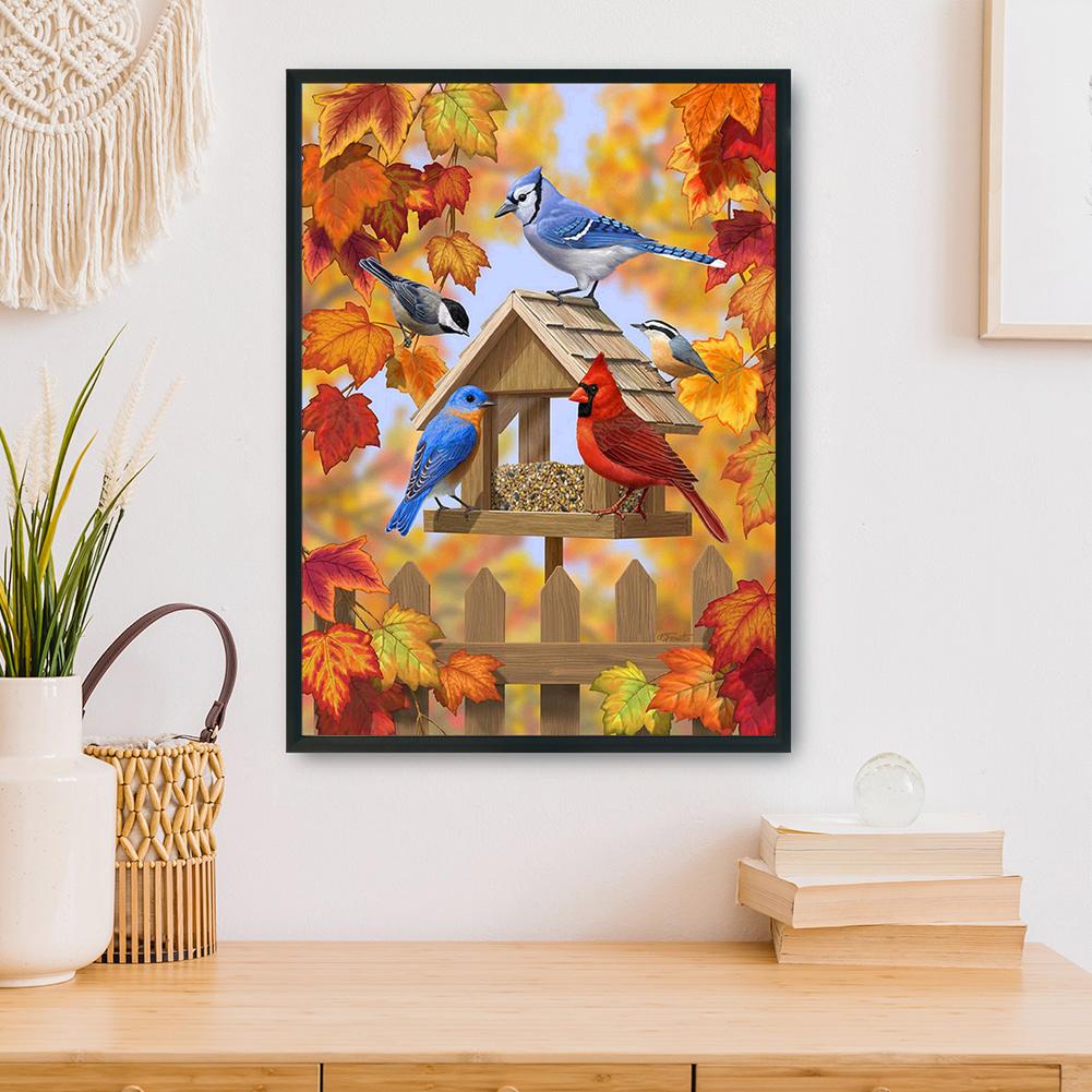 Weihnachtswichtel Kreuzstich Set 40x40cm - DIY Stickerei Mit Bedrucktem Stoff