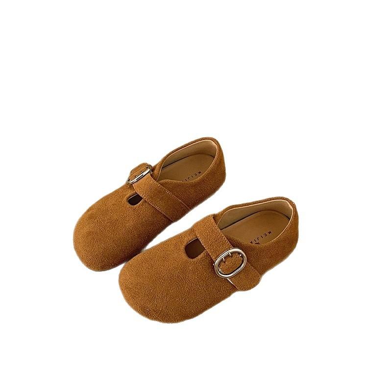 Cowhide version French retro Mary Jane women's shoes flat bottom shallow mouth single shoes women's 2025 new autumn skirt