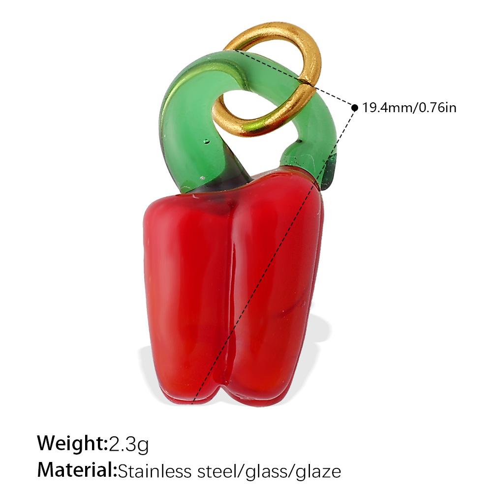 Fresh and Cute DIY Watermelon Grape Fruit Pendant Exquisite Small Glass Pendant Accessories Collection