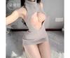 Sexy Sexy Sweater Open Chest Loose Knitted Sweater Uniform Temptation Pure Backless High Neck Sleeveless Sweater