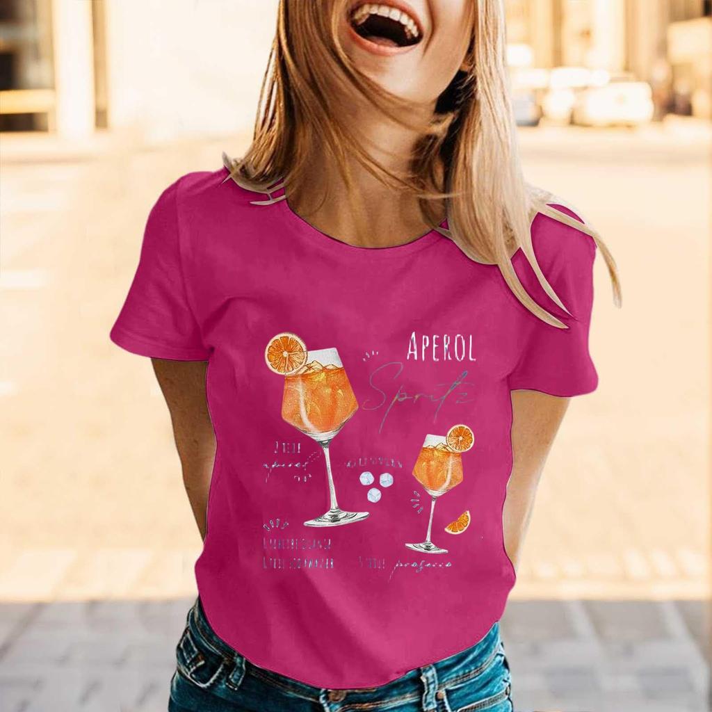 Summer Party Travel Short-sleeved T-shirts and Shirts, Weekend Casual Loose Vacation Shirts