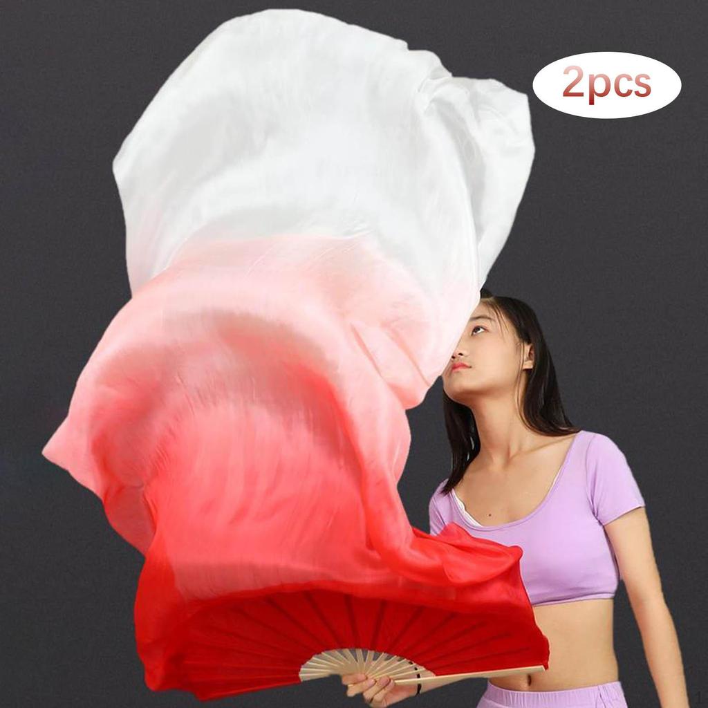 1.80m Long Silk Belly Dance Fan for Stage Performance Costume Accessories