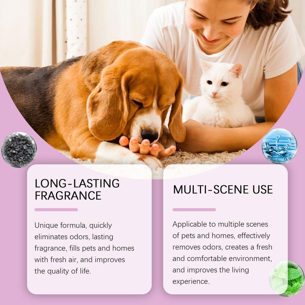 Yegbong Pet Deodorizing and Freshening Spray for Cats and Dogs Clean Odor Air Freshening Treatment Spray