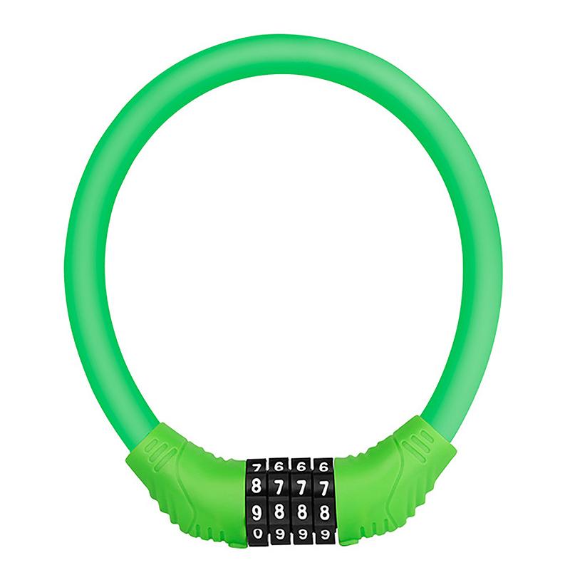 

Велосипедный замок для защиты от кражи, горный велосипед, дорожный велосипед, стальная проволока, цепь, замок для шлема мотоцикла, складной велосипед, электрический скутер, навесной замок зелёный