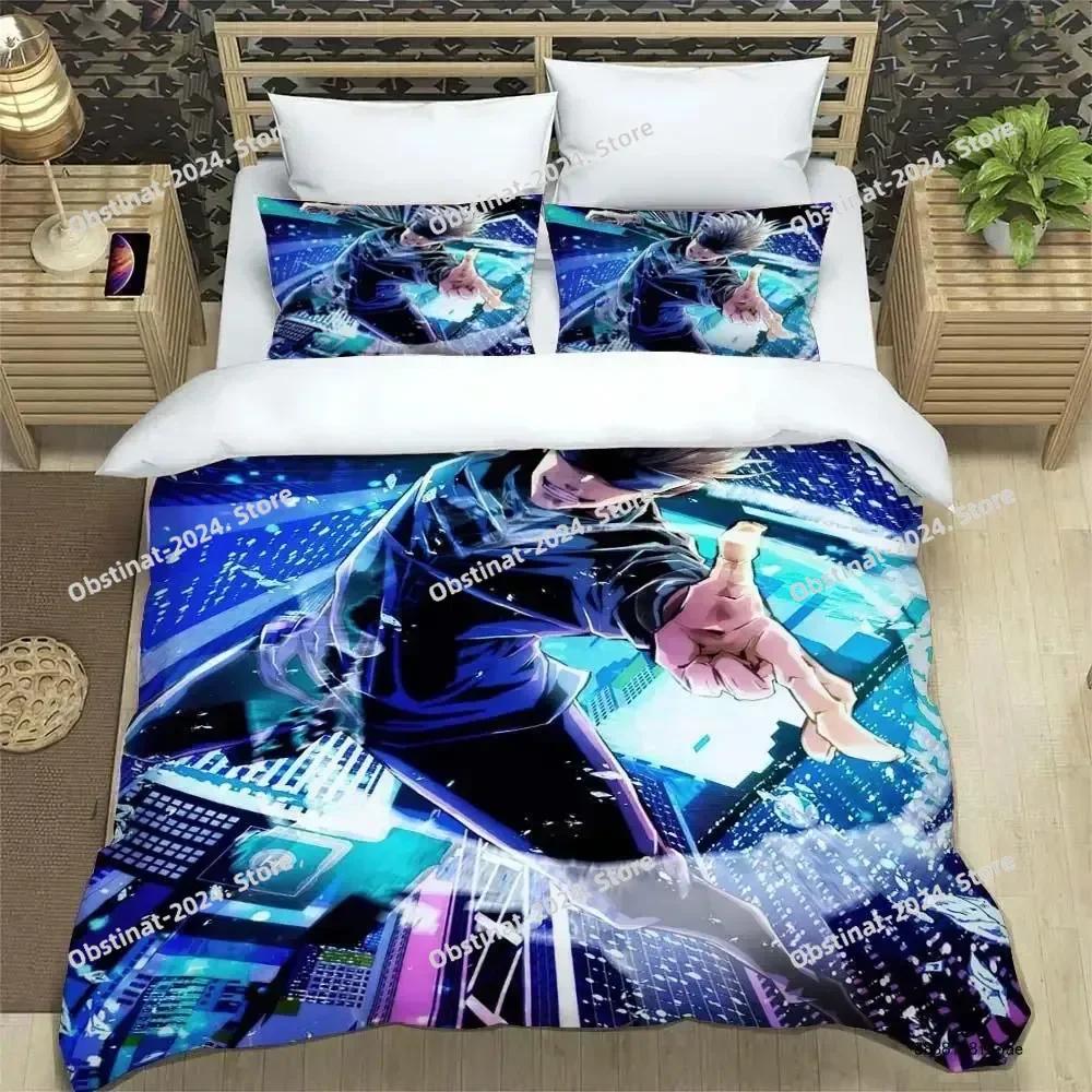 3D Anime Jujutsu Kaisen Satoru Gojo Bedding Set Print With Pillowcase Bed Duvet Cover Soft Single Double Queen Super King Size