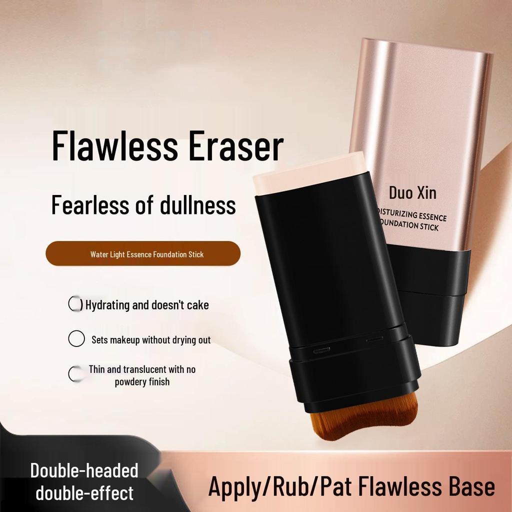 VV Double-Ended Concealer & Foundation Stick: Long-Lasting, Transfer-Proof, Waterproof, Sweat-Proof, Dewy Finish, Ideal for Students.