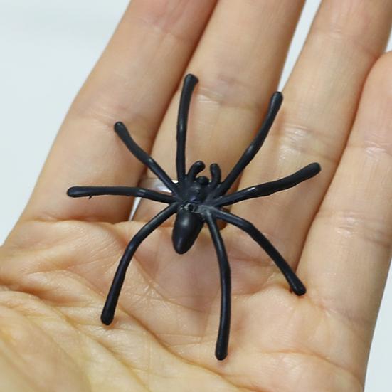 30Pcs Fake Spider Toys Realistic Appearance Small Size Prank Scary Black Spiders Halloween Decoration Photography Prop