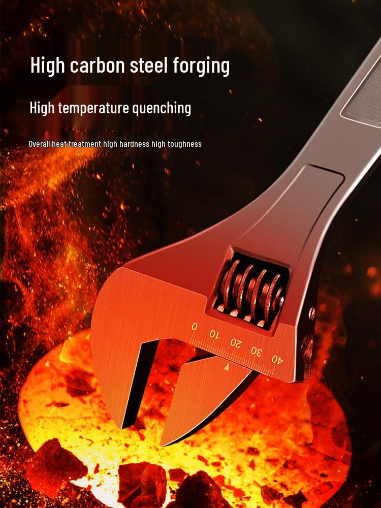 Industrial Multifunctional Adjustable Plumbing Wrench with Large Opening